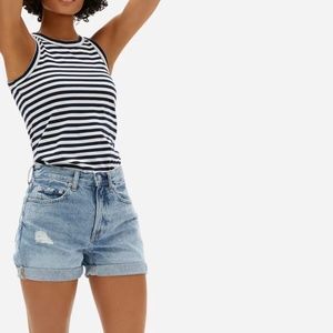 Everlane The Denim Short Distressed Size 25
